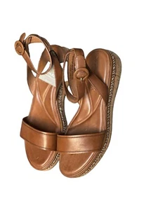 Tamaris Wortmann 1-28102-28 YONA Nut Leather Comfortable Sandal  - EU 42 US 11 - Picture 1 of 15