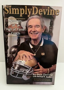 Dan Devine -SIGNED-Simply Devine-1st ed /1st pr -Notre Dame Coach - HOF-Mint /NF - Picture 1 of 6
