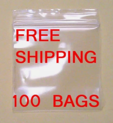 MINI ZIPTOP BAGGIES 100ct PREMIUM QUALITY DIME BAGS 1.5" x 1.5" - Image 1 of 2