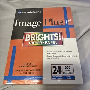Brights Colored Paper, 8-1/2 x 11, Assortment, 500 Sheets 24 Georgia Pacific HTF - Picture 1 of 12