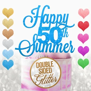 Personalised Happy Birthday Cake Topper Custom Age & Name 13 15 18 21 30 45 60