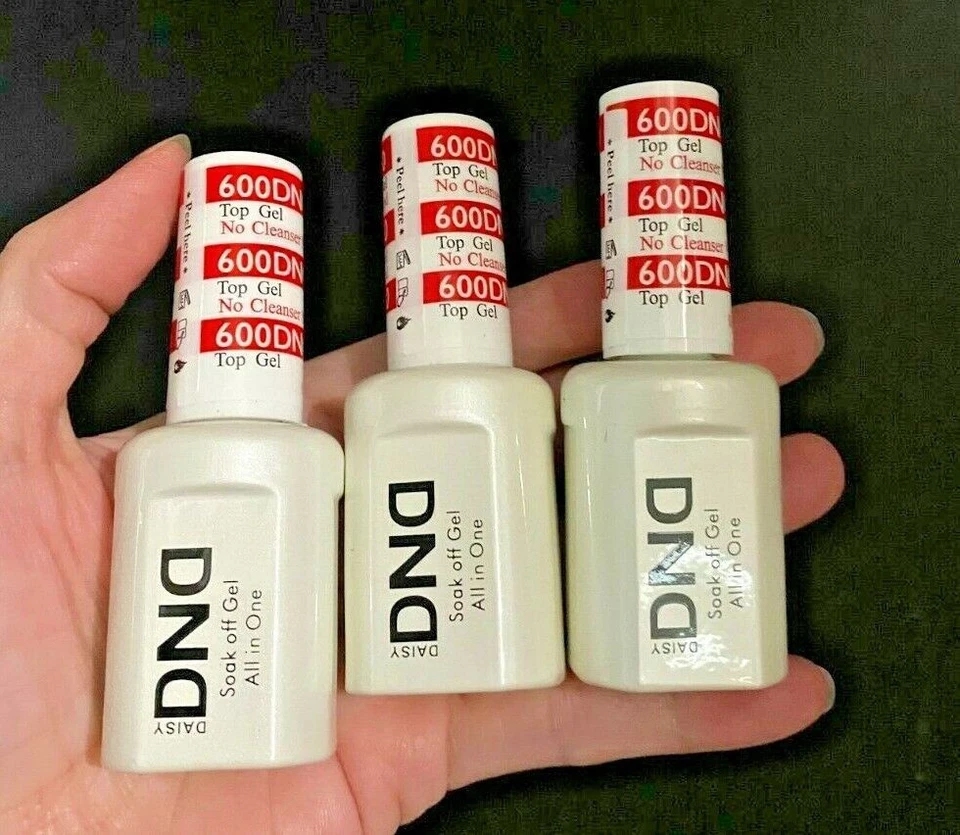 3pcs DND Soak Off Gel - Top Coat No Wipe 600 15ml 0.5oz - Image 1 of 1