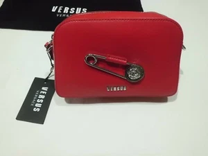 Versace Versus Borsa Tracolla Pelle Saffiano Pin Lion Nuovo - Imagen 1 de 11
