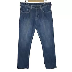 Pantalones de mezclilla Buffalo David Bitton para hombre 36x32 (etiqueta 34x32) Driven X básicos rectos elásticos - Imagen 1 de 13