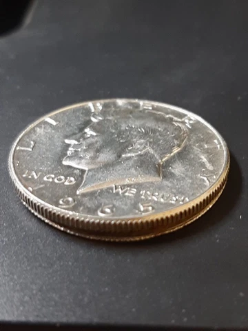 One Of Kind ERROR Delaminated Planchette Kennedy Half Dollar Silver 1965 P  Coin Cover