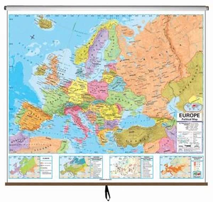 Europe Advanced Political Classroom Wall Map on Roller - Picture 1 of 1