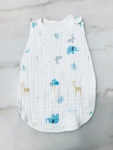 Baby Multi-Layered Cotton Gaze Sleeping Bag Snap Up Size 6-12M - Picture 1 of 4
