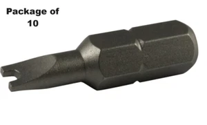 PACK OF 10 - EVCO #6 Spanner Insert Bit, 1/4" Hex Shank x 1 Inch Long - Picture 1 of 2