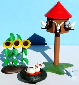 Playmobil 7027 Paloma Loft Dovecote Pájaro Casa Cigüeñas Nido Girasoles Completo - Imagen 1 de 6