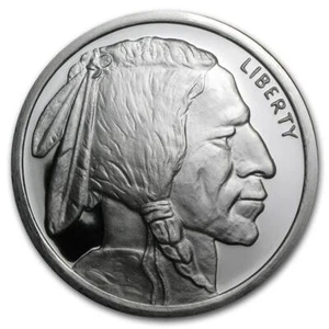 Silver - 5 oz Buffalo Round - Picture 1 of 3
