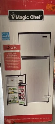 Magic Chef 4,5 pies cúbicos Mini refrigerador de acero inoxidable Foto 1 de 4