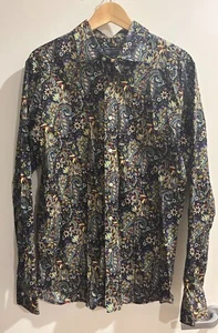 David Smith - Long Sleeve Button up Paisley collared shirt - men's size XL - Picture 1 of 7