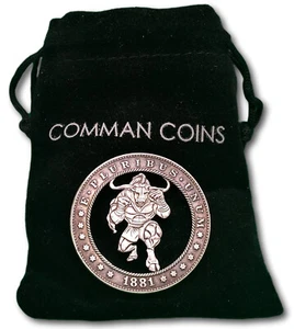 Hobo Cut Coin Stock Market Bull Boxing Fighting Fantasy Cosplay USA Art Dollar - Picture 1 of 7
