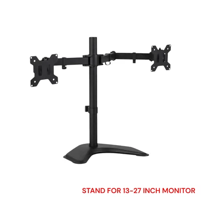 DUAL MONITOR MOUNT STAND FOR 13-27 INCH TWIN ARM MONITOR DESK SCREEN MOUNT UK - Image 1 of 4