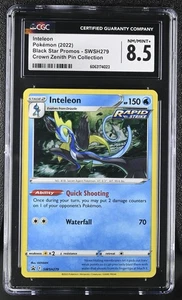 Pokémon INTELEON SWSH279 Crown Zenith Pin Collection Black Star Promo CGC 8.5 - Picture 1 of 3