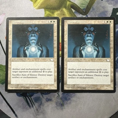 2x Aura of Silence- Weatherlight- MP- Mtg Magic The Gathering Cards - Image 1 of 2