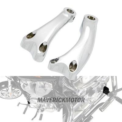 FOR 04+ HARLEY SPORTSTER XL 883 1200 CHROME FRONT FORWARD CONTROL FOOT PEG MOUNT - Image 1 of 4