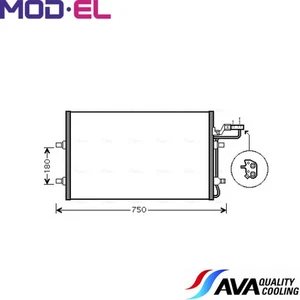 CONDENSER AIR CONDITIONING VO5149 FOR VOLVO V50 S40/II C30 C70/Convertible 2.0L - Picture 1 of 8
