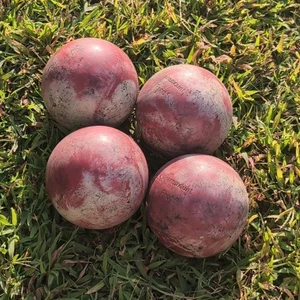 4 Palline da bowling Paramount Red Swirl vintage a candela 2,6 oz - Foto 1 di 4