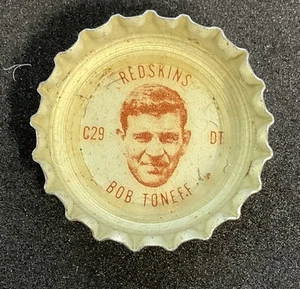 1964-1966 Coca-Cola Bottle Caps Bob Toneff Washington Redskins VG-VGEX - Picture 1 of 2
