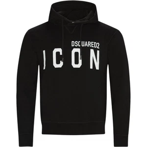 Dsquared2 Cool Fit Large Icon Logo Black Hoodie - Picture 1 of 2