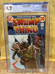 Swamp Thing #2 CGC 9.2 WP - 1st Patchwork Man Berni Wrightson 1972 Comic Graded - Picture 1 of 4
