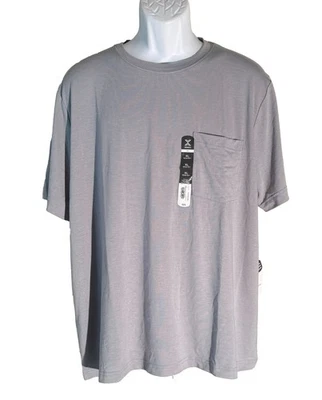 XERSION мужчин короткий рукав ворота полиэстер серый XL новый с Ярлыками - Изображение 1 из 4