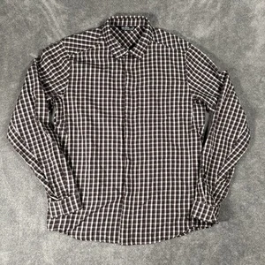 Arc'teryx Bernal LS Shirt Men's L Gingham Check Snap Button Black Gray - Afbeelding 1 van 13