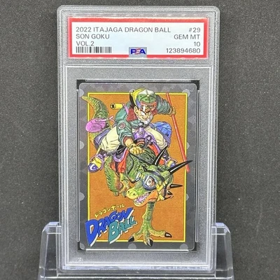 PSA 10 Japanese Dragon Ball Itajaga Card Son Goku Full Art Secret Rare 2-29 Sec - Image 1 of 2