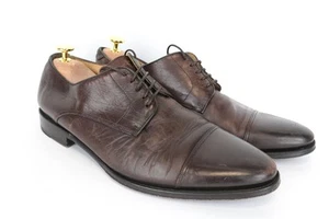 Suitsupply Herren Schuhe EU43/UK9 Braunes Kalbsleder Derby Zum Schnüren Stil - Picture 1 of 17