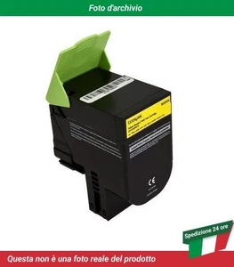 80C0H40 Lexmark CX410e MFP Cartuccia del Toner Giallo - Zdjęcie 1 z 4