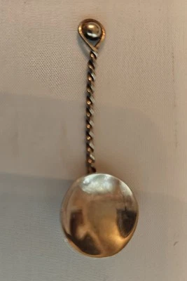 Antigua cuchara de plata mostaza arte trinchera RARA Foto 1 de 4