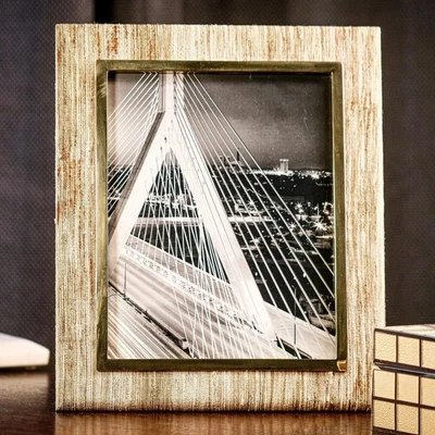 Fabuloso marco de fotos grande Ralph Lauren con textura para el hogar decoración del hogar 8X10 Foto 1 de 4