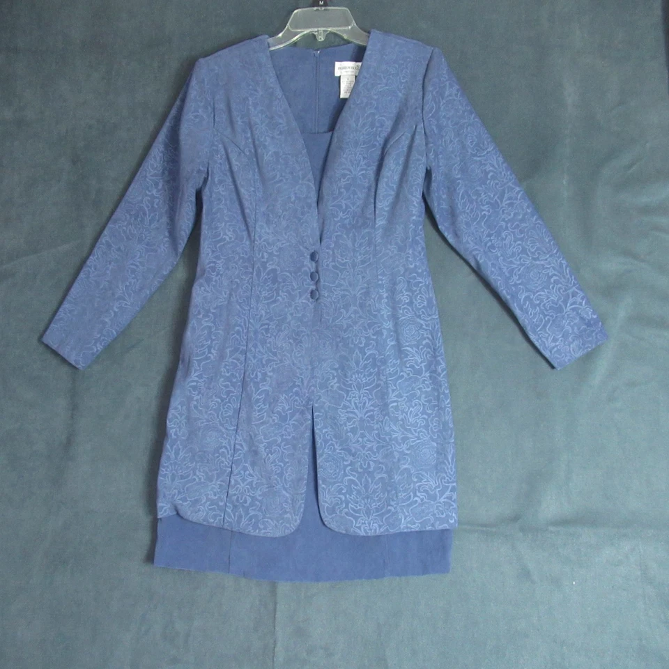 Moda Vestido Bug Mujer Talla 6 Azul Floral Secretaria Conservador Imitación Top Retro Foto 1 de 4