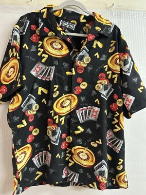 Camisa Steve & Barry’s Club Manga Corta Abotonada Vegas Casino Talla Grande Foto 1 de 4