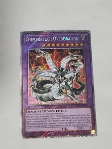 Yugioh! 1x Chimeratech Overdragon RA03-EN166 Platinum Secret Rare 1st Ed NM - Picture 1 of 2