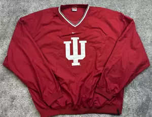 Vintage Indiana Hoosiers Jacket XL Nike Team Center Swoosh Pullover Embroidered - Picture 1 of 15