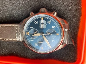 Horodland F007 Quarz Pilot Herrenuhren 6S00 Edelstahl Sportuhr - Bild 1 von 9