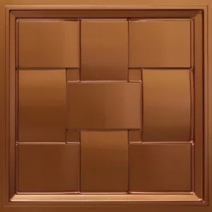 Lote de 25 piezas de azulejos de techo de PVC de cobre 3D Tin Look D1300 - Imagen 1 de 2