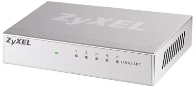 ZyXEL GS105B 5 Port Gigabit Ethernet Switch Metal Housing & Green Energy Saving - Image 1 of 3