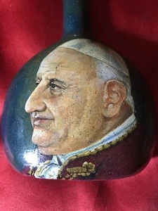 Jack Appleton Aquarell, Vintage Papst XXIII bemalte Flasche, Kunst, Antik, Vintage - Bild 1 von 3