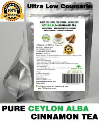 90 bolsas de té PURO Premium CEILÁN canela té, canela en polvo té, de SRI LANKA Foto 1 de 4