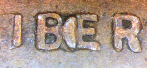 1957-P LINCOLN WHEAT CENT PENNY WITH "BIE" DIE CHIP ERROR COIN - Picture 1 of 4