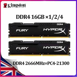 For FURY DDR4 16GB 32GB 64GB 2666MHz PC4-21300 Desktop RAM Memory DIMM - Picture 1 of 11