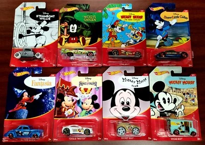 Hot Wheels 2018 Disney's Mickey Mouse 90th Anniversary Series Walmart (Lot of 8) - Image 1 of 4