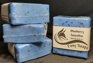 Blueberry Smoothie Grass-fed Tallow Homemade Artisan Soap - Picture 1 of 3