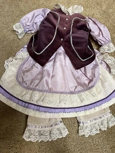 Vintage Antique Style Doll Dress 4 Pieces for Medium Size doll - Picture 1 of 11