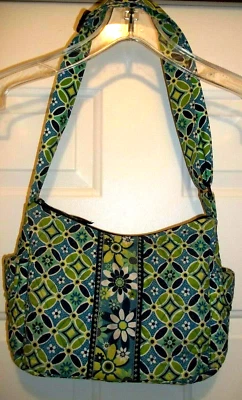 Vera Bradley Shoulder Bag "Daisy Daisy" Blue Green White Adjustable Cross Body - Image 1 of 4