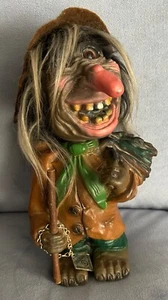 VINTAGE HEICO TROLL WITH STAFF BUNDLE OF STICKS WESTERN GERMANY WITH BADGE - Picture 1 of 9