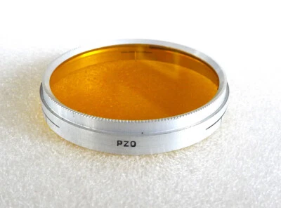 51mm Slip-On Push-On PZO Deep-Yellow-ORANGE Contrast Filter - PERFECT - Image 1 of 4